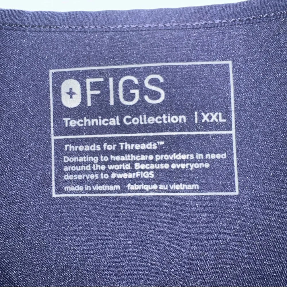 FIGS Women’s Casma Technical Collection V-Neck Scrub Top Blue Size XXL - Picture 6 of 8